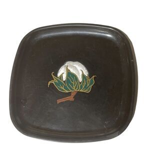 Vintage Couroc COTTON Inlaid Resin Serving Tray